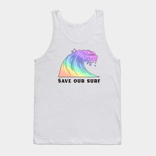 Save our surf - a colorful rainbow wave Tank Top